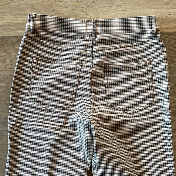 Loft Five Pocket Flare Pants in Plaid Bi-Stretch Size 6 NWT - Picture 10 of 12